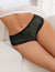 Black Lace Panty with Heart Back Cutout and Gold Rings