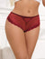Red Lace Panty with Heart Back Cutout and Gold Rings