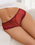 Red Lace Panty with Heart Back Cutout and Gold Rings