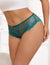 Green Lace Panty with Heart Back Cutout and Gold Rings