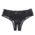 Black Open Lace Panties with Satin Bow