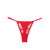 Red Lace Thong with Rhinestones & Adjustable Straps
