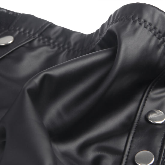 Sheer Black Panty with Rivet Details