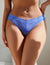 Mutandine senza cavallo da donna con spalline incrociate sexy in pizzo blu