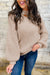 Pergamena con textura mista patchwork maglione a maniche soffice a maglia