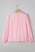Camicia senza colletto con bottoni in pizzo rosa Gossamer