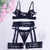  Lingerie Set “Femme Fatale” – Black Lace & Strappy Seduction