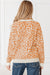 Khaki Leopard Drop Shoulder Chunky Knitted Cardigan Sweater