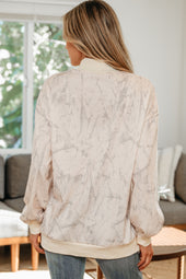 Camo Mock Neck Baggy Sweatshirt