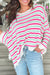 Stripe Rose Stripe Oversize Glip Spalla con tasca