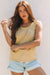 Tanilla de tanque Metallic Metallic Edge Scoop Neck