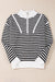Stripe a strisce kaki con zip