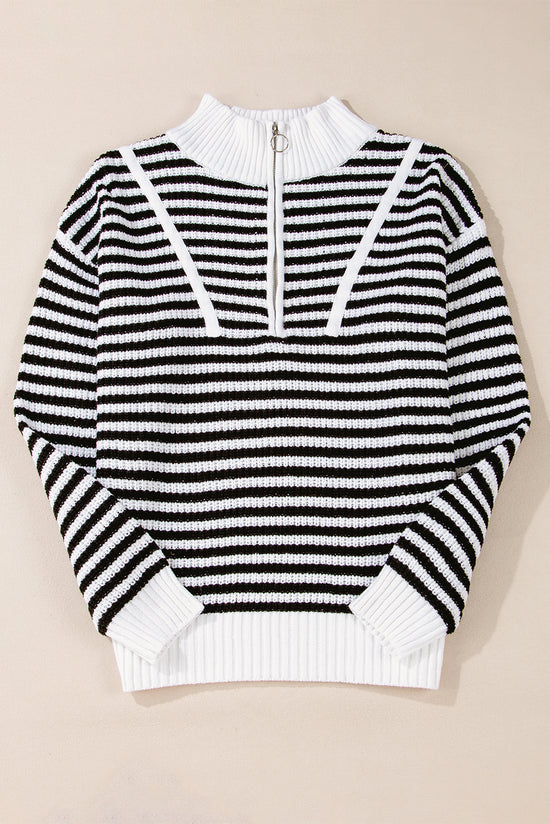 Stripe a strisce kaki con zip