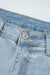Beau Blue Mid Rise Ankle-Length Distressed Skinny Jeans