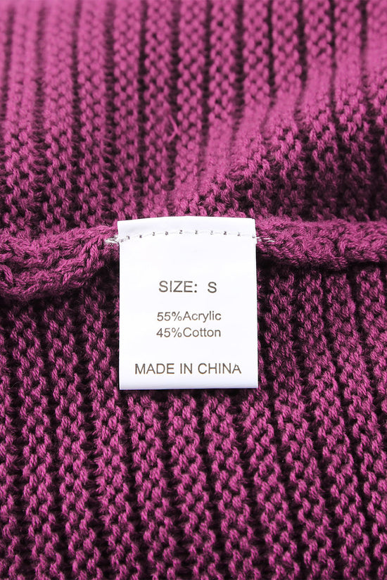 Maglione con cappuccio con pausa con caduta a costine a vello a V nero