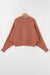 Pulsante a costola a costola rosa alberico anteriore Dolman Sleeve maglione cardigan