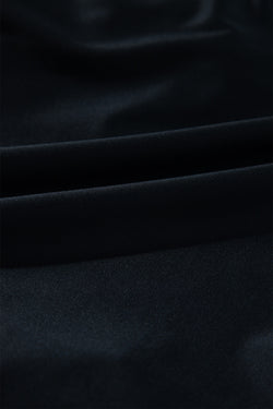 Contrasto di colore nero Blavola arricciata a V collo da bagno