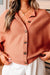 Pulsante a costola a costola rosa alberico anteriore Dolman Sleeve maglione cardigan