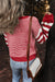 Stripe a strisce marrone geometrica a goccia testurizzata maglione