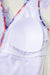 Tastro a volant blu floreale V Nervo Lace-Up Back Tummy Control Swimsuit One Piece