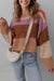 Maglione a maglia a maglia a goccia colorblock multicolore