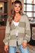 Blocco a strisce Khaki Blocco spazzolato con filo per maglieria per maglia anteriore cardigan