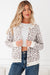 Khaki Leopard Drop Shoulder Chunky Knitted Cardigan Sweater