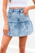 Mini gonna mini di denim di bolla myosotis