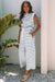 Sail Blue Casual Wide Leg 2pcs Pants Set
