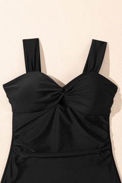 Black Tut Out Twist Out Bowknot Swimsuit senza pezzo