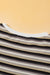 Black Stripe Rainbow Tee Tasseled String Wide Leg Pants Set
