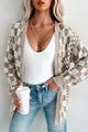 Cardigan a scacchi a scacchi a scacchi marrone