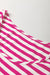 Sky Blue Stripe U Neck Maneveless Fit Fit Mini Vestido