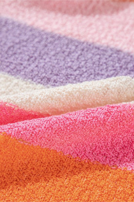 Caro amante bege de tamanho grande colorblock v pescoço com capuz