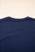 Dirty blue Varsity Striped Detail Crewneck Pullover Elastic Sweatpants 2pcs Outfit