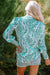 Green Paisley Stampa Smock Smock Abbattina Shirt sciolto