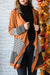 Patchwork a strisce colorate arancione cardigan