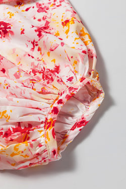 Manica a bolle floreale rosa Verva a V.