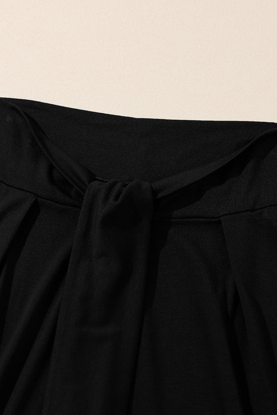 Pantalon détendu à la taille de la taille nouée nouée