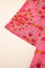 Stampa floreale rosso rosa a manica corta camicia sciolta