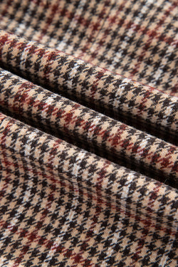 Blazer de collar de solapa de pecho de pecho marrón