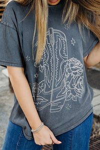 Arranha-céus Western Cowboy Boots Tee
