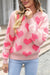 Cuore di San Valentino rosa chiaro Jacquard maglione in maglia Jacquard