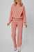 Blossom Ribbed Knit Drop Shoulder Pocketed Two Piece Lounge Set