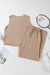 Goat Buttoned Vest Drawstring Wide Leg Pants 2pcs Set