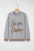 Grigio chiaro ci vediamo cowboy ricamato maglione grafico occidentale