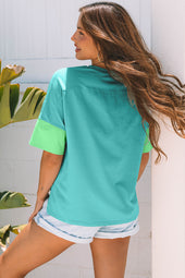 Camiseta de gran tamaño de la estrella de mezclilla de mezclilla de mezclilla aruba