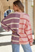Blue Stripe Colorblock Sweater de grandes dimensões