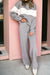 High Colorblocked Hoodie Drawstring High Rise Pants Set