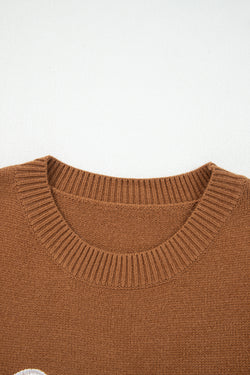 Caffè ci vediamo cowboy ricamato maglione grafico occidentale
